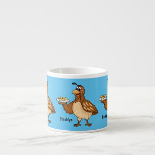 Tasse Expresso Bonne caille avec dessin animé d'oeufs