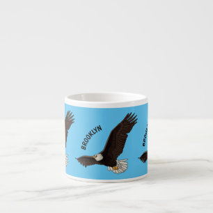 Tasse Expresso Bonne illustration de dessin d'aigle à chauve-sour