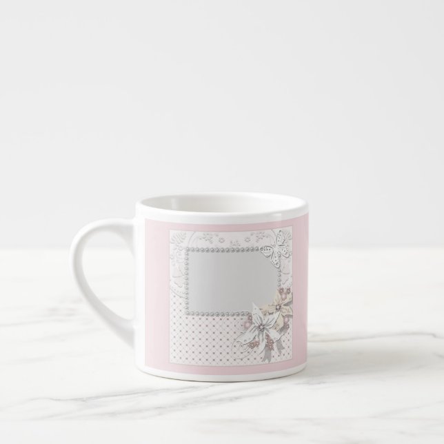 Tasse Expresso Bouquet de mariage, fleurs (Gauche)