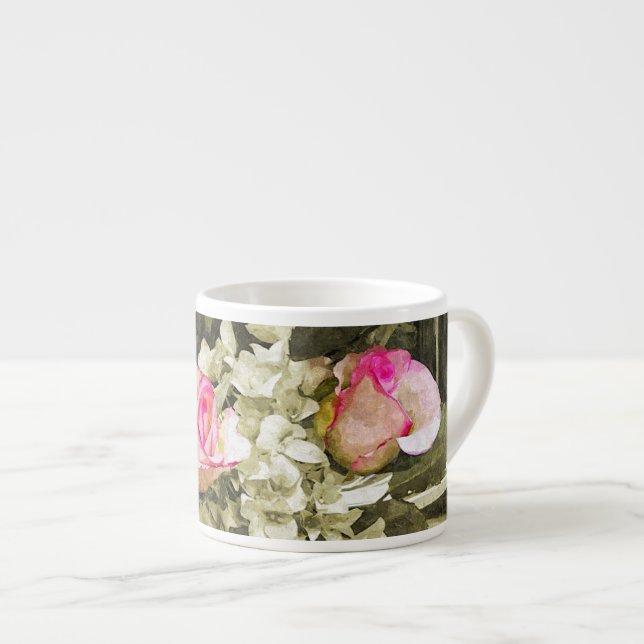 Tasse Expresso Bouquet mariage (Devant droit)
