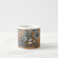 Boussole Rose Vintage Nautique Octopus Ship