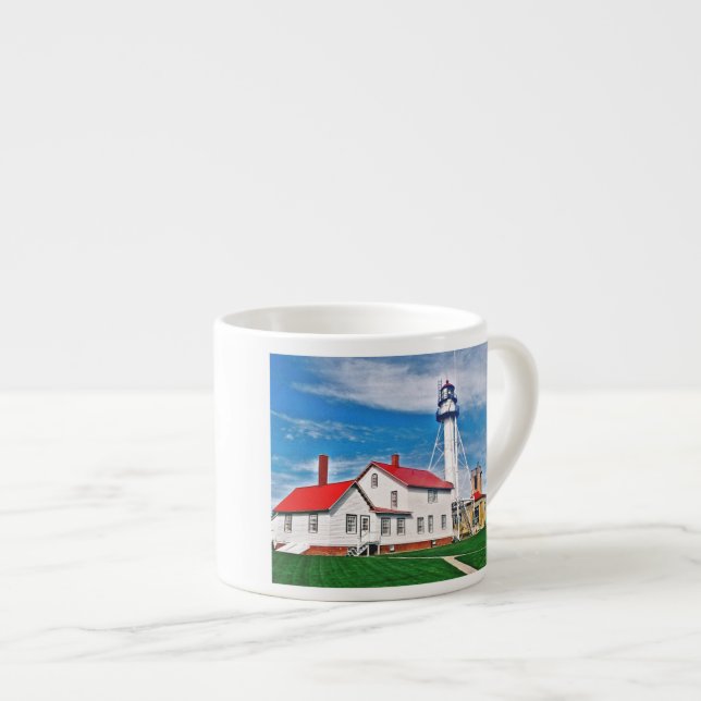 Tasse Expresso Bouteille expresso du phare de Whitefish Point (Devant droit)