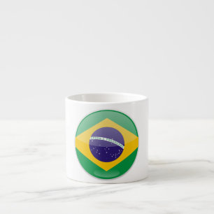 Tasse Expresso Bouton Drapeau Brésil