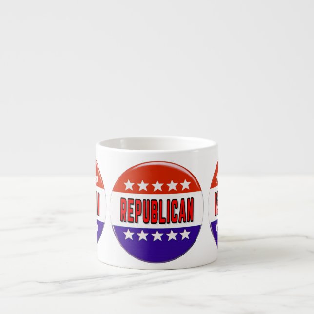 Tasse Expresso Bouton républicain (Devant)
