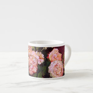 Tasse Expresso Bowl avec Peonies & Roses Van Gogh Art