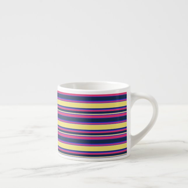 Tasse Expresso Brayures rose, jaune et bleue (Droite)