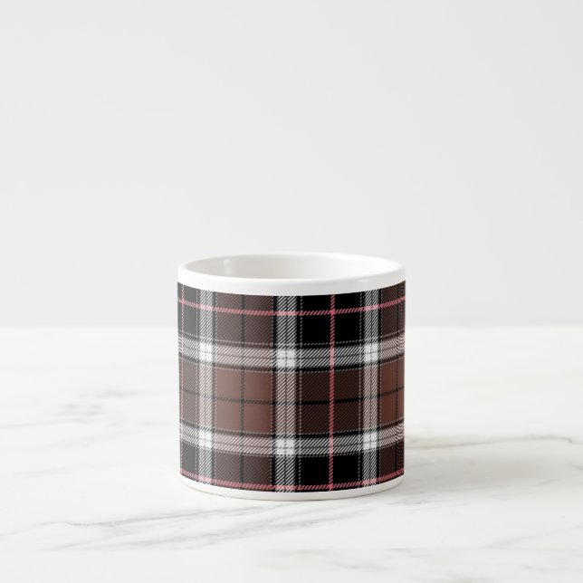 Tasse Expresso Brown Plaid (Devant)