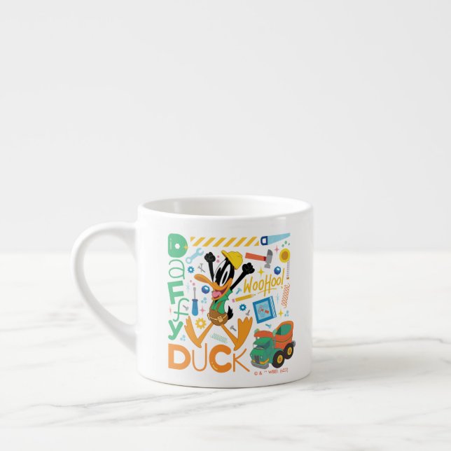 Tasse Expresso BUGS BUNNY BUILDERS™| DAFFY DUCK™ Work Tools (Gauche)