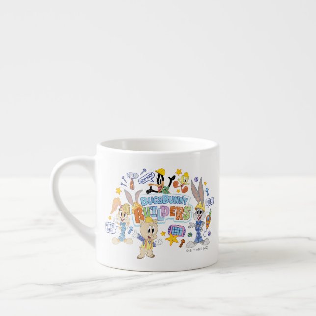Tasse Expresso BUGS BUNNY BUILDERS™| Groupe d'art de croquis (Gauche)