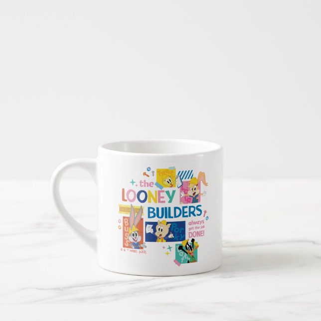 Tasse Expresso BUGS BUNNY BUILDERS™| Le Collage des Looney Builde (Gauche)