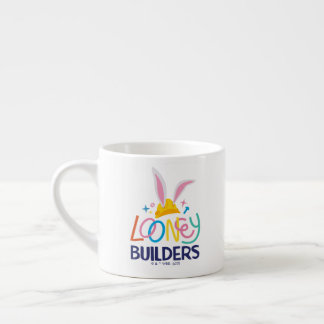Tasse Expresso BUGS BUNNY BUILDERS™| Logo empilé Casque de Chanti