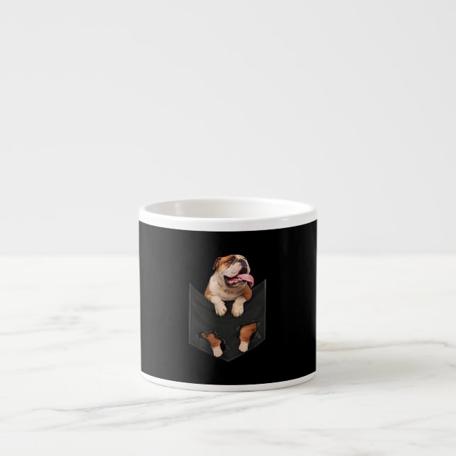 Tasse Expresso Bulldog Anglais Dans Votre Chien De Poche Amateurs (Devant)