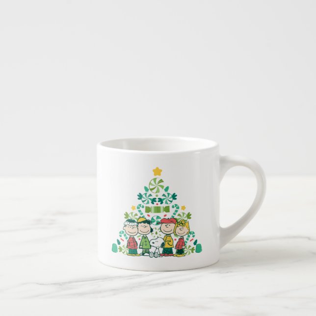 Tasse Expresso cacahuètes | Arbre de Noël de menthe poivrée (Droite)