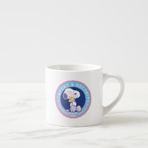 Tasse Expresso cacahuètes   Insigne de confort et de sécurité ble