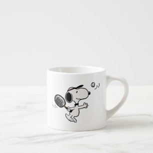Tasse Expresso cacahuètes   Snoopy Joue Au Tennis