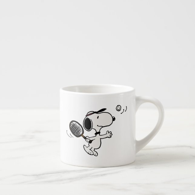 Tasse Expresso cacahuètes | Snoopy Joue Au Tennis (Droite)