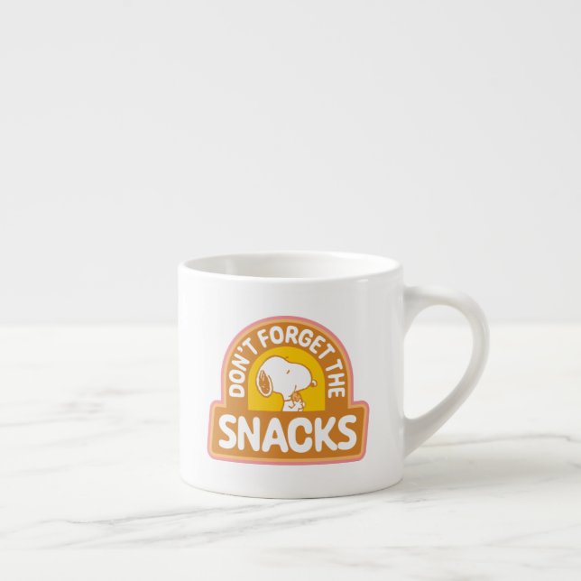 Tasse Expresso cacahuètes | Snoopy N'oubliez pas les snacks (Droite)