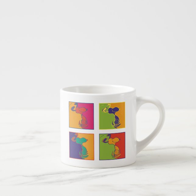Tasse Expresso cacahuètes | Snoopy Pop Art Moderne (Droite)