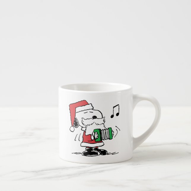 Tasse Expresso cacahuètes | Snoopy Santa Claus Accordian (Droite)