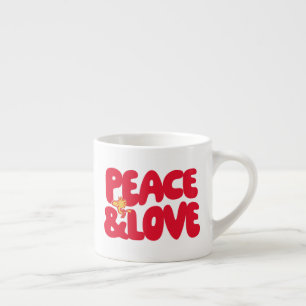 Tasse Expresso cacahuètes   Woodstock Peace & Love