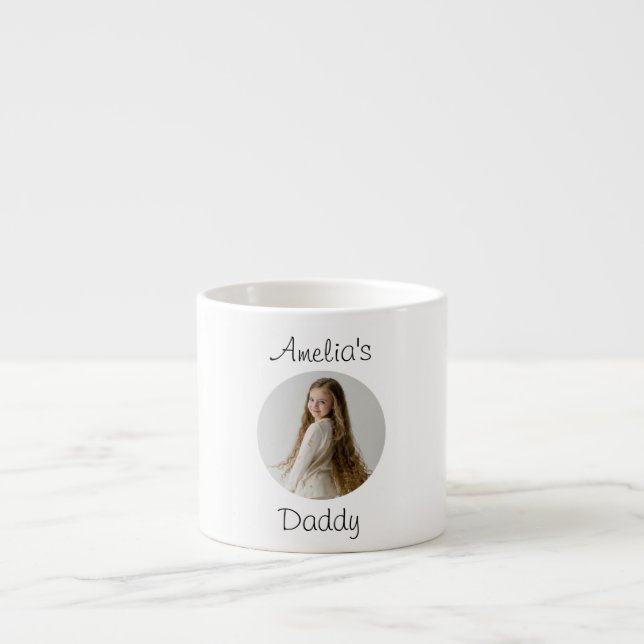 Tasse Expresso Cadeau papa personnalisé - Visage enfant personnal (Devant)
