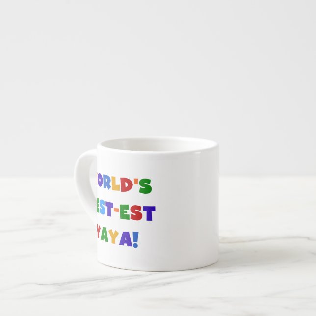 Tasse Expresso Cadeaux du Meilleur-est Yaya du monde lumineux de (Devant gauche)