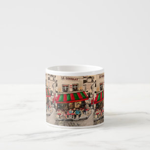 Tasse Expresso "Café à Rue Norvins, Montmarte" Paris