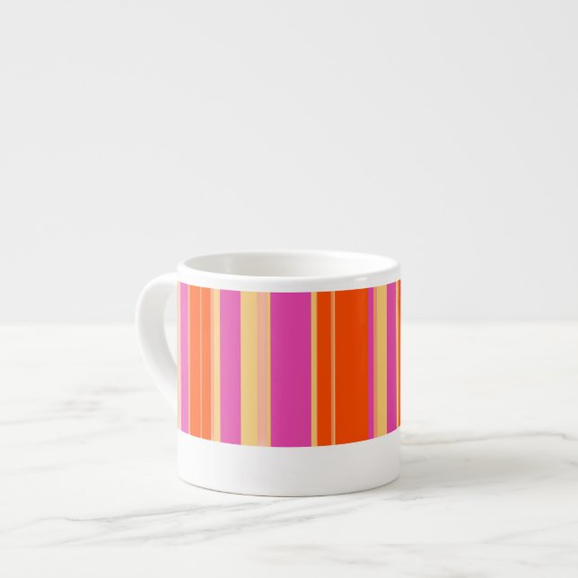 Tasse Expresso Café espresso moelleux violet et orange vif (Devant gauche)