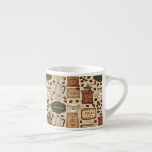 Tasse Expresso Café vintage style motif rétro