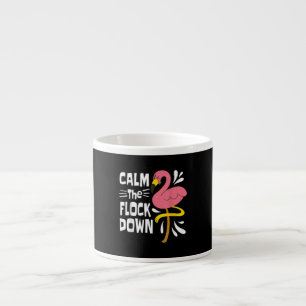 Tasse Expresso Calme Le Flocon Sur Le Flamant rose Rose Drôle
