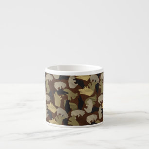 Tasse Expresso Camouflage animal Silhouette Brown