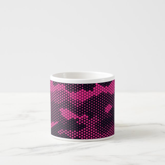 Tasse Expresso Camouflage hexagonal, texture militaire arrière -  (Devant)