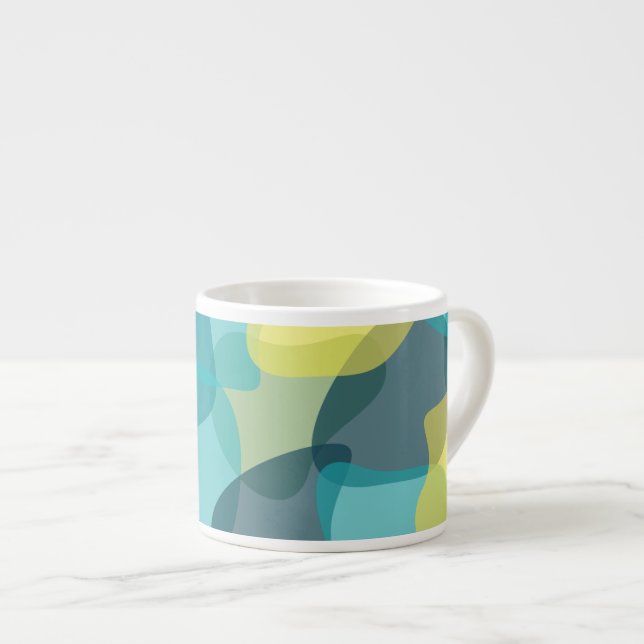 Tasse Expresso Camouflage, moderne, cool, tendance, géométrique u (Devant droit)
