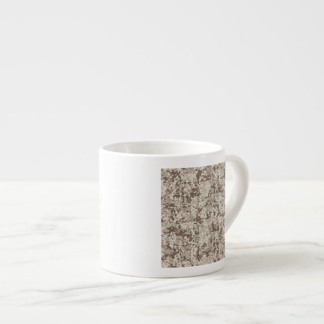 Tasse Expresso Camouflage numérique de style désert (Devant droit)