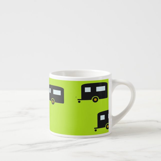 Tasse Expresso Camping remorques en vert (Droite)