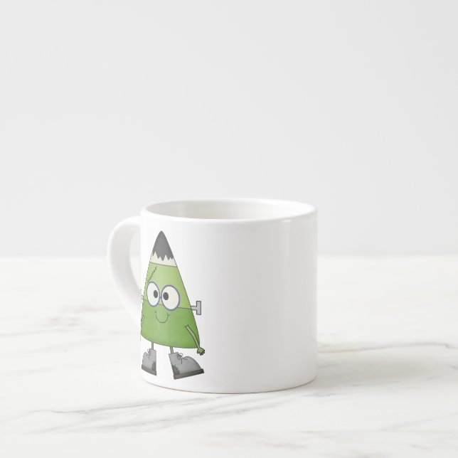 Tasse Expresso Candy Corn Frankenstein Halloween (Devant gauche)