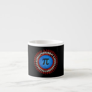 Tasse Expresso Capitaine Pi Superhero Shield Nerdy Math Pi Day