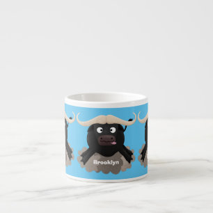 Tasse Expresso Caricature amusante de buffle d'eau courante