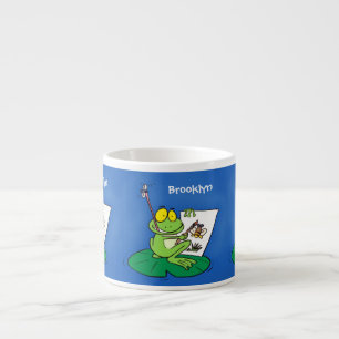 Tasse Expresso Caricature amusante de grenouille verte