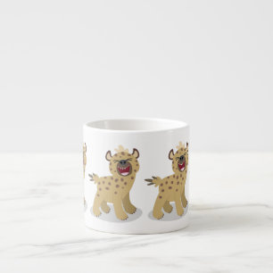 Tasse Expresso Caricature amusante hyena riant illustration