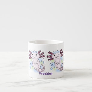 Tasse Expresso Caricature axolotl rose adorable