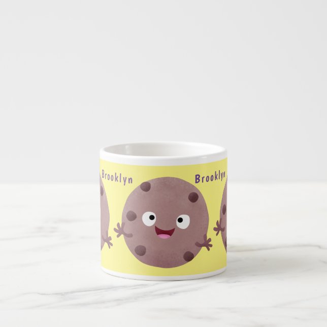 Tasse Expresso Caricature de biscuit à puce en chocolat (Devant)