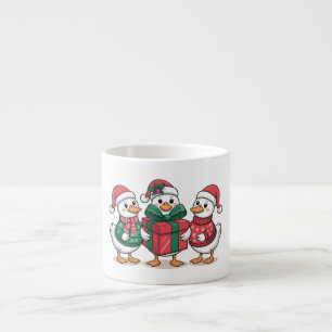 Tasse Expresso Caricature de canards de Noël mignons Art-68105