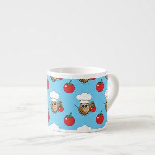 Tasse Expresso Caricature de Chouette à Cuisine mignonne