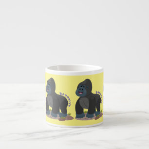 Tasse Expresso Caricature de gros gorilles joyeux