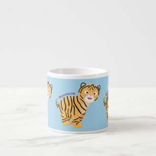 Tasse Expresso Caricature de petit tigre joyeux