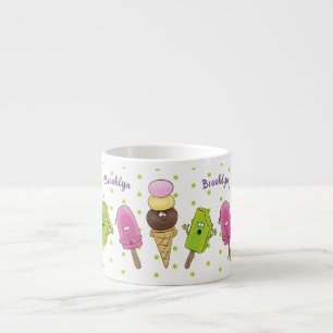 Tasse Expresso Caricature drôles de glace popsicle dessin animé t