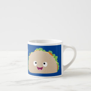 Tasse Expresso Caricature joli sourire taco dessin animé