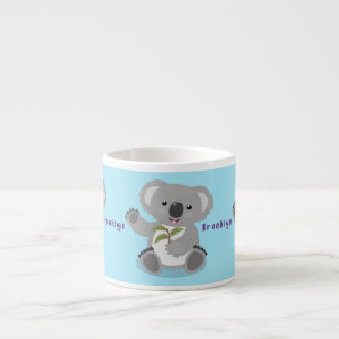Tasse Expresso Caricature joyeux koala agitant