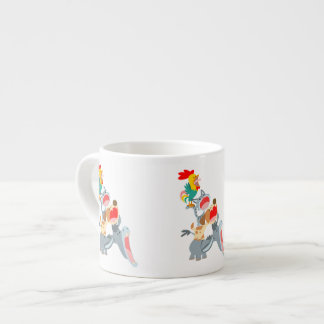 Tasse Expresso Caricature mignonne Bremen Town Musiciens Espresso